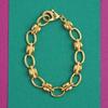 AUGUST ALICE Bold Oval Chain Bracelet _ Gold