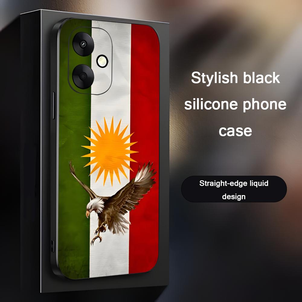 Флаг emblem Kurdistan Крутой чехол для телефона для Xiaomi Redmi 14C 13C 12C Note14 13 12 11 10 Pro Plus S Мягкая черная крышка для телефона