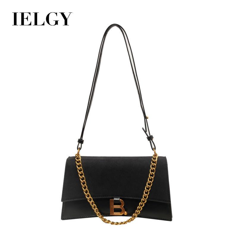 IELGY Fashionable Shoulder Hourglass Bag, Trendy Chain Underarm Bag, Retro Versatile Messenger Bag