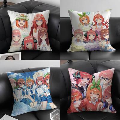 Наволочка The Q-Quintessential Quintuplets Диванная Короткий Плюш Двусторонняя HD Печать Комната Домашний Офис Подарок Чехол на Подушку