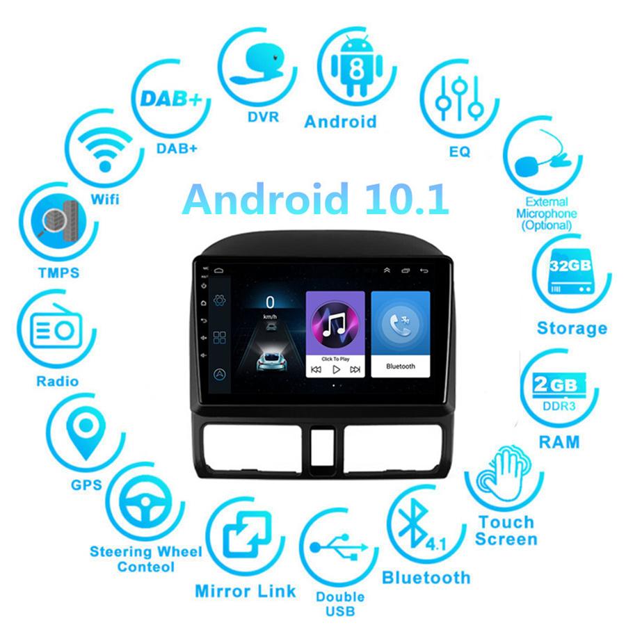 Автомагнитола для Honda CR-V 02-06 - 9" Android 10.1 GPS