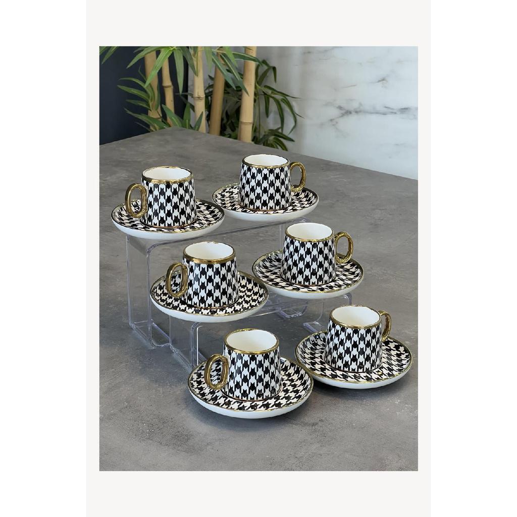 Набор фарфоровых чашек Della Lux из 6 предметов V1