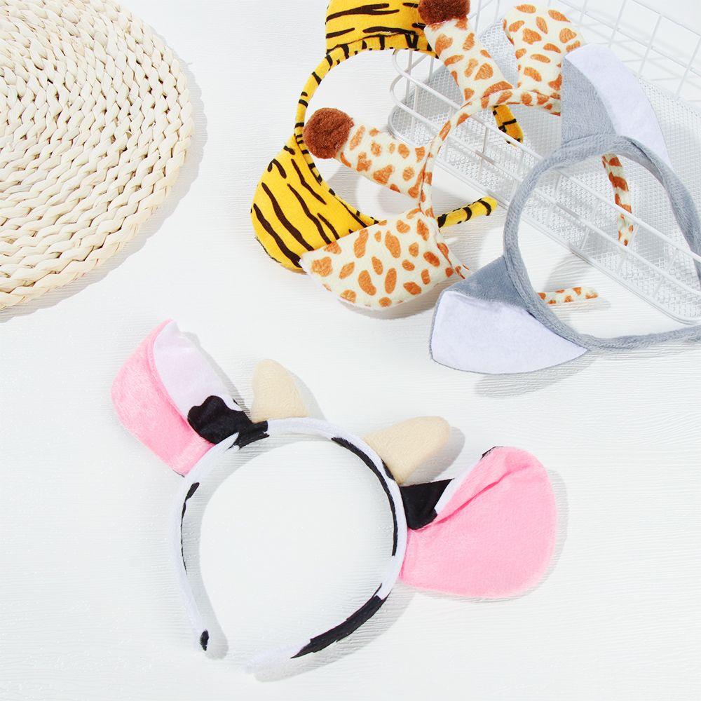Birthday Cosplay Dog Zebra Cartoon Animals Ears Headband Hair Band Party Supply Hair Accessories