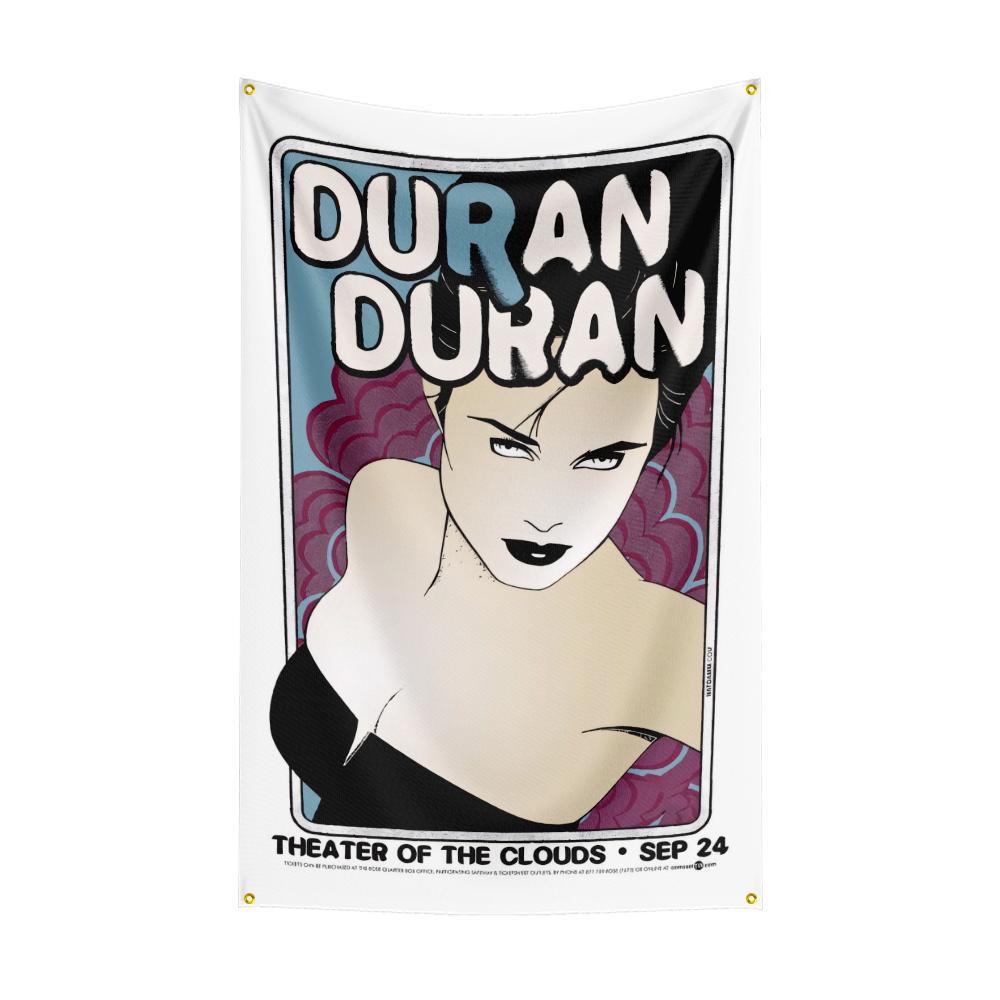 The Dduran Duran Flag Rock Music Band Banner Hd Printing Tapestry Exhibition Music Band Fans Garage Decor