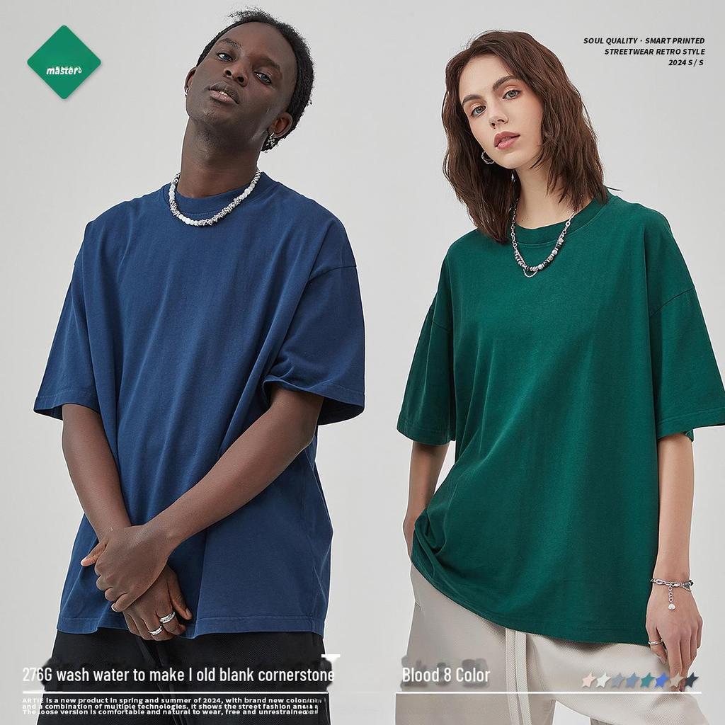 ARTIE Men's 2025 Heavy Washed Distressed Pure Cotton Loose T-shirt