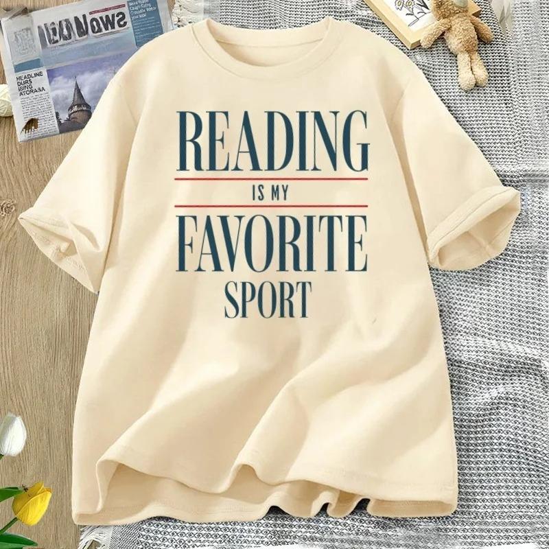 Retro fashion letter printed Tshirt artistic style short sleeved round neck versatile daily street Womens Tshirt