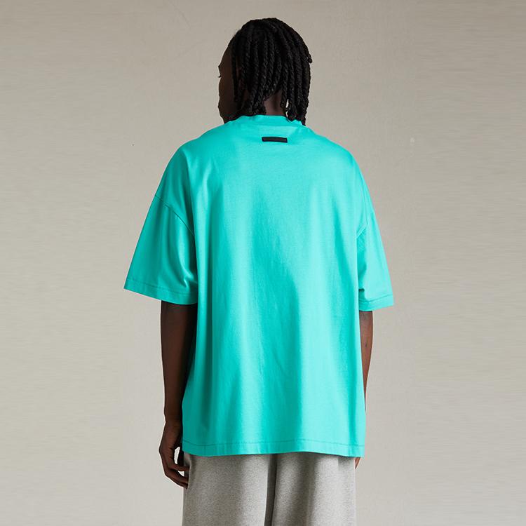 Fear of God Essentials Футболка с коротким рукавом Мятный лист Мужские топы Зеленый 125SP244192F