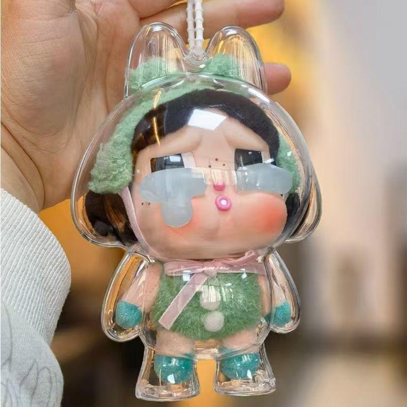 Для Labubu Crybaby Прозрачный Защитный Чехол Плюшевая Кукла Игрушка Чехол Коробка для Хранения