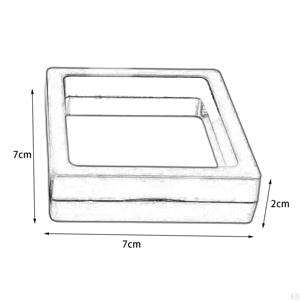 4 шт., 3D плавающая рамка, коробка для монет, подставки для черных ювелирных изделий, для хранения