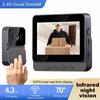 Интеллектуальный беспроводной видеодомофон с 4,3-дюймовым дисплеем 2.4G для дома с высоким разрешением, ночным видением, видеоголосовым домофоном, мониторингом