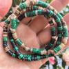 Мужской комплект Малахитовый кокосовый / Бохо-зеленый черный браслет из кокосовых бусин