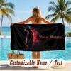 Custom Text Beach Towel, Soft Absorbent Swimming Multi-use TowelA Nightmare on Elm Street Freddy Krueger