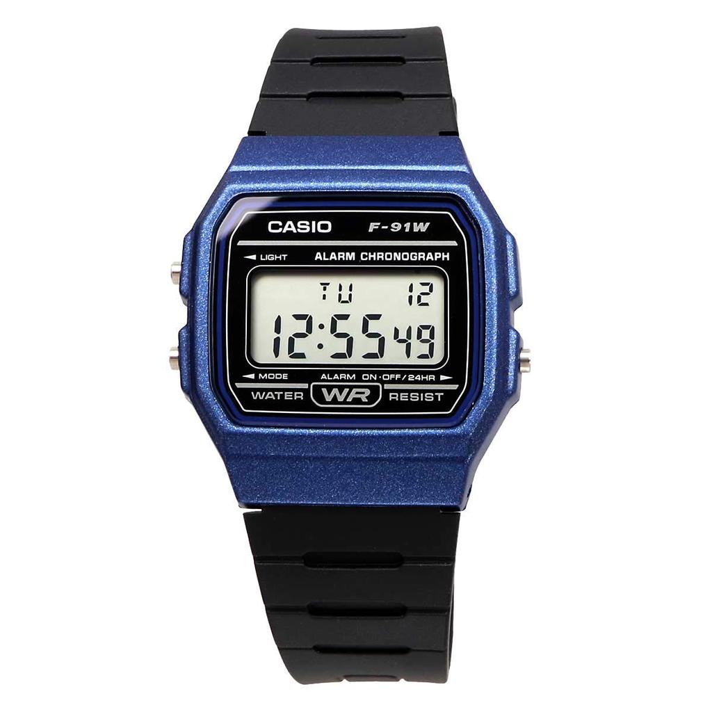 Casio Unisex Quartz Watch F-91WM-2A Metallic Blue Cheap Casio [Parallel Import]