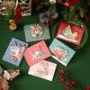 3D Christmas Greeting Cards Creative Mini Message Cards Holiday Gift Tags for Florist Bakery Classroom Exchange Party Supplies
