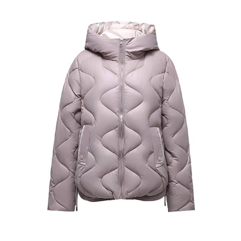 Women's short cotton-padded clothes, new models, glossy, fashionable, foreign and thin, hooded cotton-padded clothes, women's cotton-padded jackets.