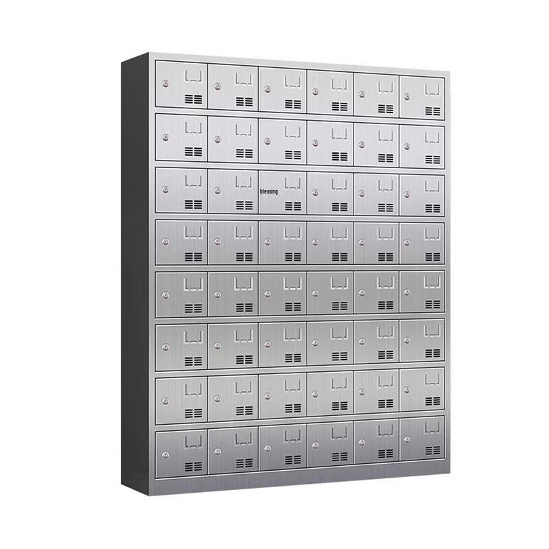 Milin 304 Stainless Steel 24-Door Dining Hall Dish Cabinet