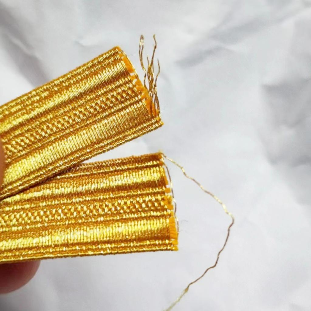 Gold And Silver Thread Apparel Trim Ribbon Binding Solid Color Sewing Tape Baby Clothing Accessory