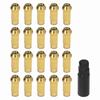 20Pcs M12x1.5 Wheel Lug Nuts with Wrench Socket High Hardeness Replacement for Ford Focus Gold