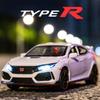 FIQ1 1:32 Honda CIVIC TYPE-R Alloy Diecast Toy Cars Model Simulated with Sound Light Vehicles Collection Toys Children Birthday Gifts
