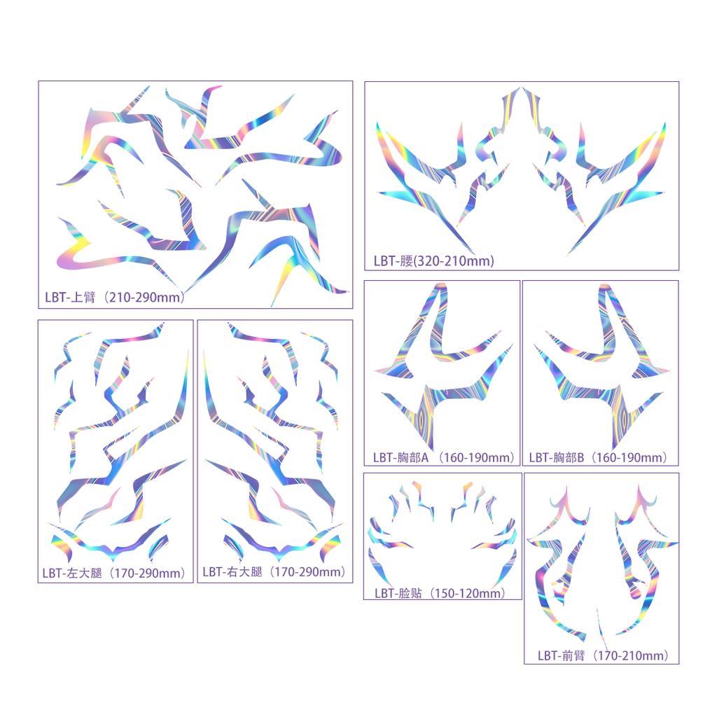 New Waterproof Temporary Men's Group Tattoo Sticker with Colorful Laser Tattoo Sticker