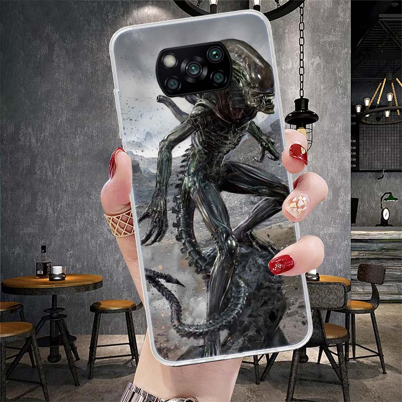 Alien Vs Predator Painted Soft Phone Case For Xiaomi Redmi 15C 15 13C 13 Poco X5 X6 X7 F7 Ultra M7 12C 12 10 10C 9C 9A 9T 9 Fund