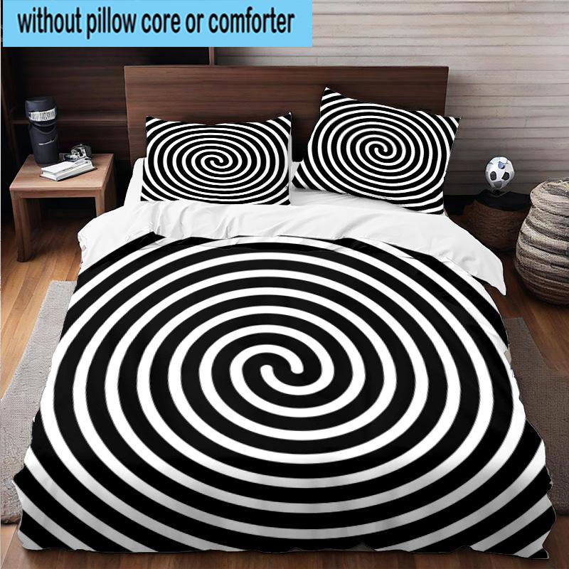 Abstract Geometric Composition 3pcs Bedding,Including 1pc Duvet Cover And 2pcs Pillowcases Perfect for Christmas,Ideal for Bedroom, Dormitory