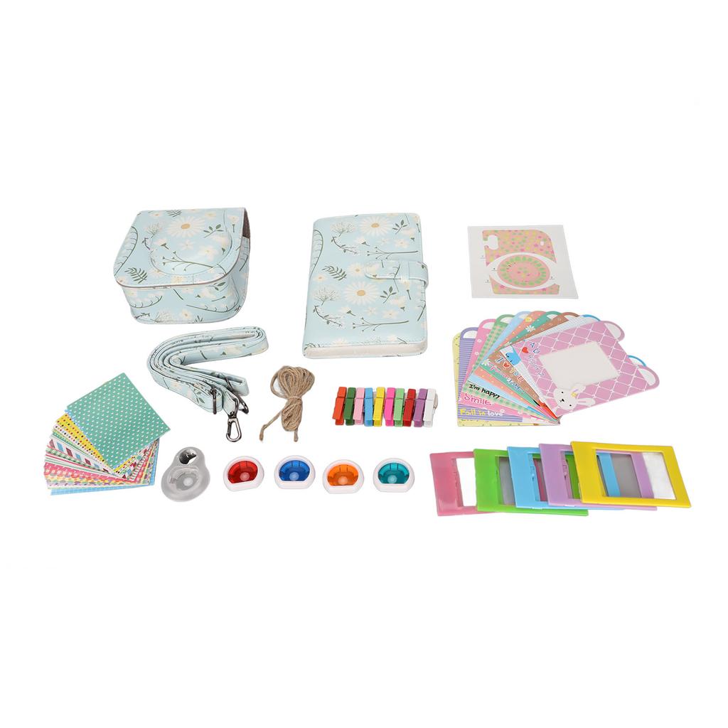 For Fujifilm Mini 11 Instant Camera Accessories Includes Camera Case Border Sticker Photo Frame and More Daisy Color