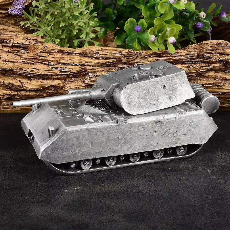 Сплав бак 1 / 72 полностью металлический Модель Военного Танка Украшение Не вращающийся домашний декор с деревянной коробкой