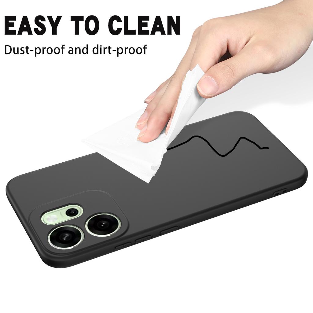 For Oppo Reno14 F 5G Liquid Silicone Case Phone Back Cover with Hand Strap