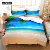 Летний пляжный дизайн Постельное белье Набор Пододеяльник Набор 3d Постельное белье Цифровая печать Постельное белье Размер Квин Постельное белье Модный дизайн