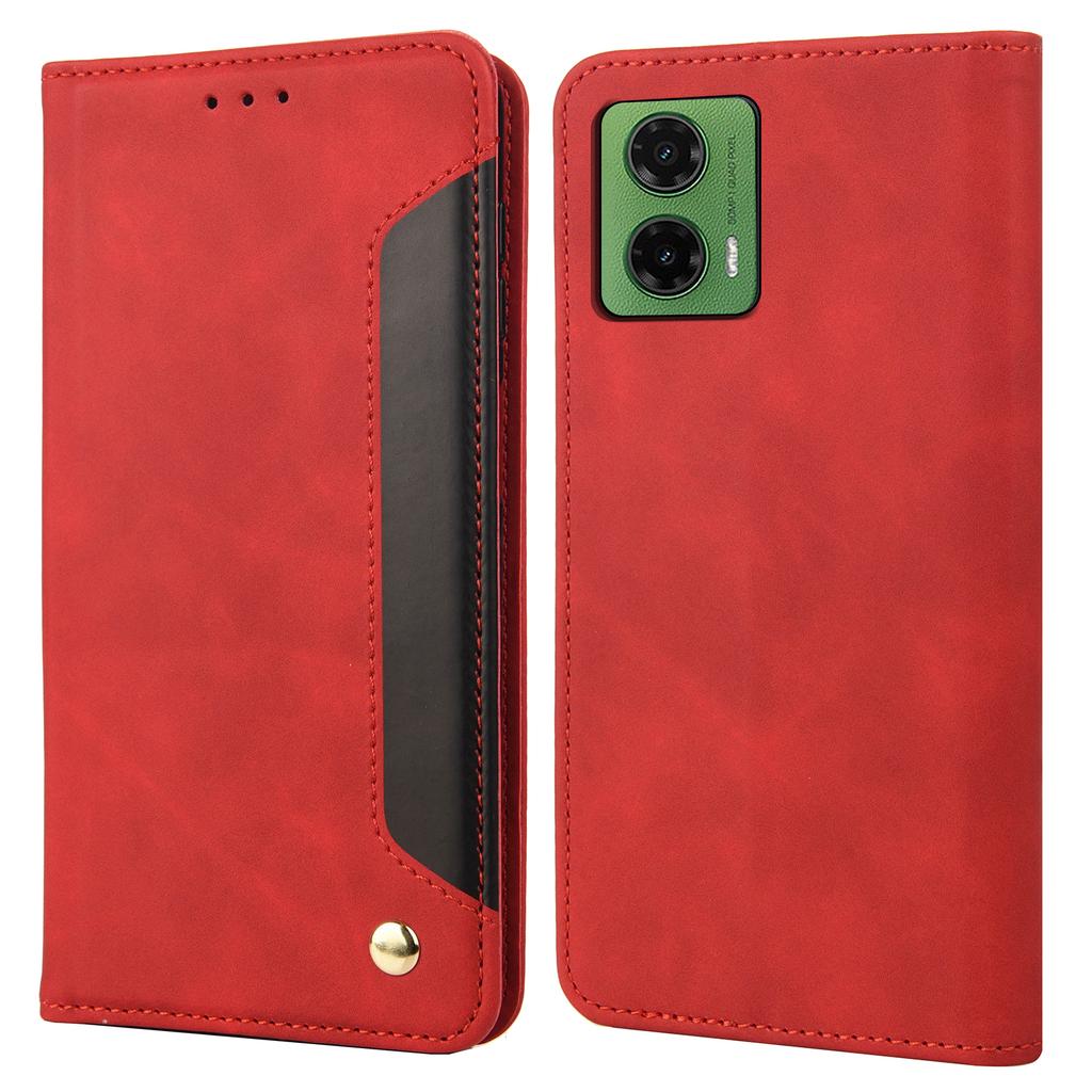 Для Motorola Moto G35 5G Чехол из ПУ кожи Противоударная защита Чехол-кошелек для телефона