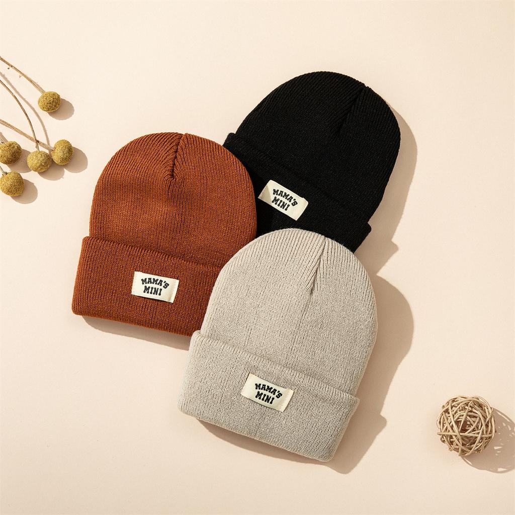 3 шт./комплект, лидер продаж, теплая детская шапка с буквами для мальчиков и девочек на возраст 0-24 месяца, мягкая вязаная шапка, детские аксессуары для головы