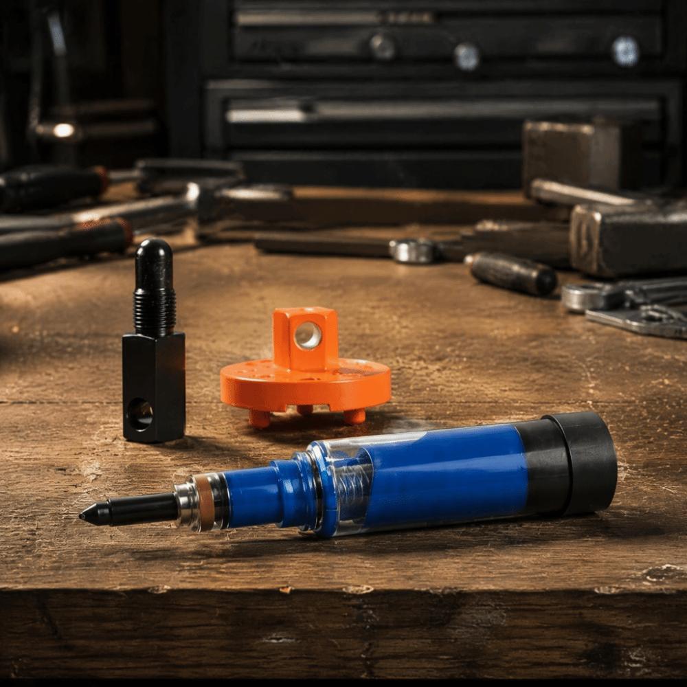 Refillable Grease Injector Manual Grease Dispenser Hand Squeeze Grease Tool Guide Bar Maintenance