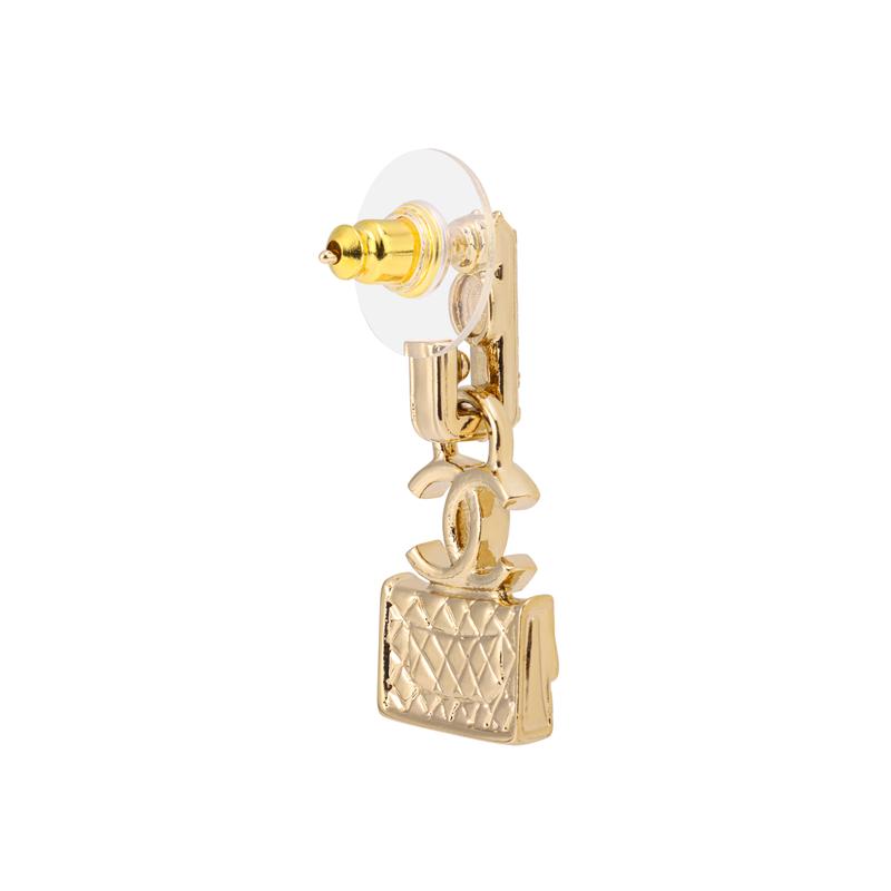 Chanel [23B Новый продукт] Классический кулон-серьги в форме двойной буквы C - Женский стиль