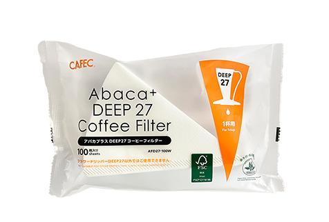 Cafec Deep 27 Abaca+ paper coffee filters 100 pieces