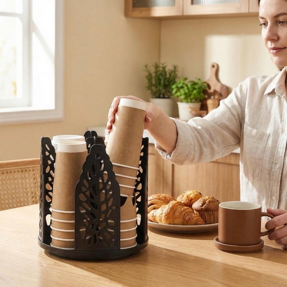 Detachable Cup Storage Rack 4in1 Paper Cup Holder Paper Cup Dispenser  Commercial Use