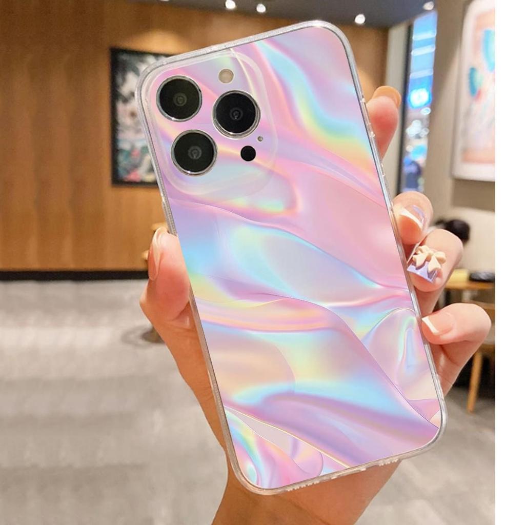Флуоресцентный противоударный прозрачный чехол для серии iPhone 14-17 Pro Max