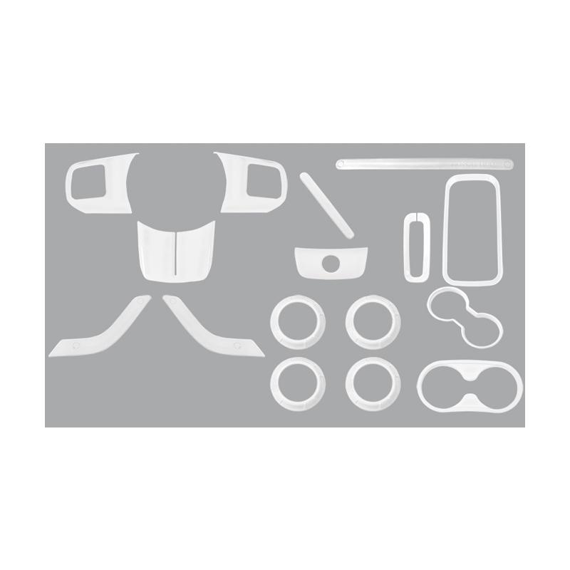 SHINEKA ABS украшение интерьера автомобиля, наклейки, полный комплект отделки, 2/4 дверные аксессуары для Jeep Wrangler JK JKU