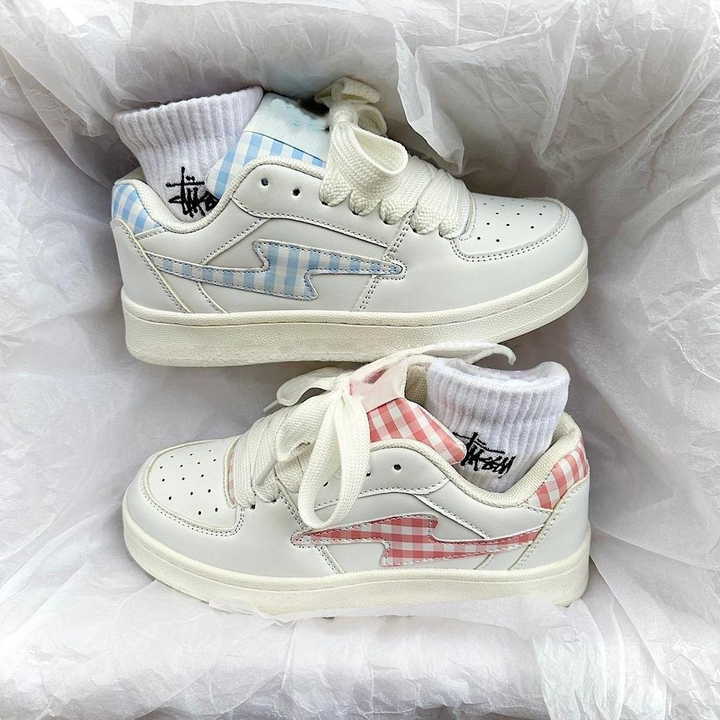 Весна и осень новая повседневная обувь для хлеба женская платформа нишевая универсальная обувь для доски ins дышащая