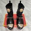New High Quality Heavy Metal Men's Motorcycle Casual Popular Ankle Boots Autumn Winter Luxury Tall Boots Pocket Boots A6