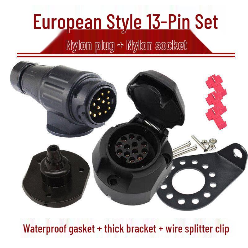 7-Pin RV Trailer Plug & 13-Pin Connector Socket