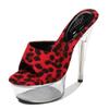 Женские туфли на шпильке, пикантная модель для подиума, туфли с леопардовым принтом и кристаллами, серия 190, каблук 15 см, платформа LFD 4,5 см