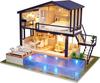DIY Wooden Handmade Kit Miniature Music Housewarming with LED Light Dollhouse, Set, Collection, Box, Gift, Gift,