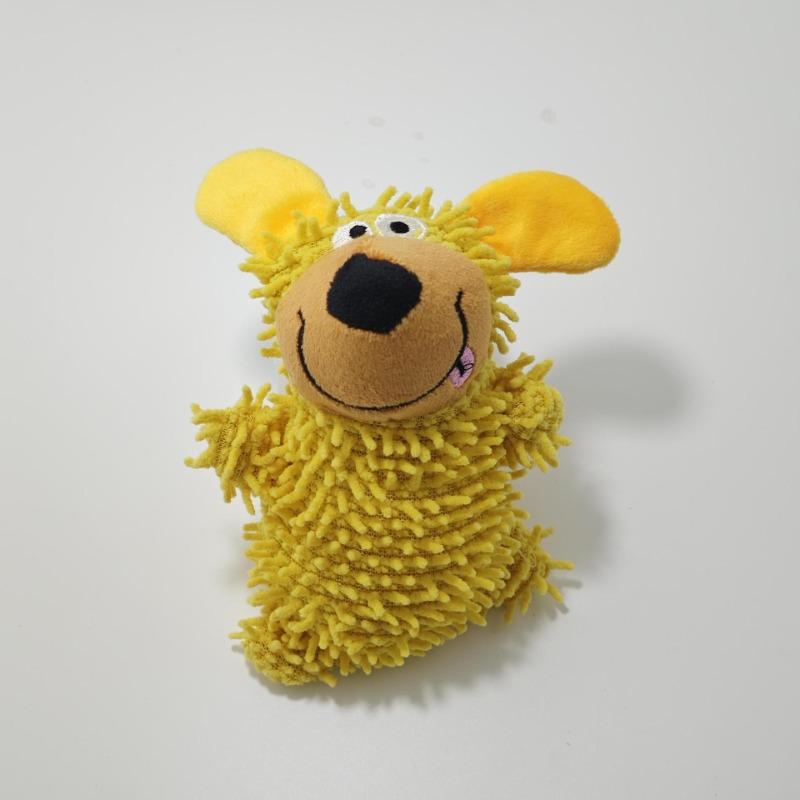Mop Plush, Cute Dog Biting and Making Sounds, Throwing and Grinding Teeth Toys, Large and Small Dog Training Interactive Plush Toys