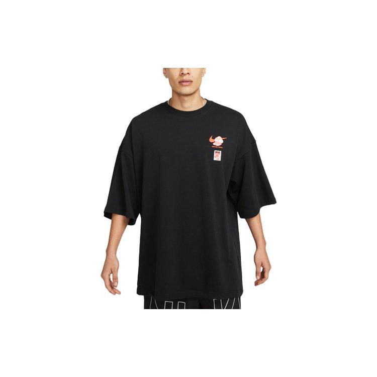 Nike Футболки Мужские Черные С Круглым Вырезом Умеренный Прямой Крой FB9808-010