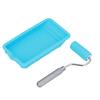 Silicone Paint Roller and Tray Set Reusable Soft Adhesive Latex Roller and Tray for Woodworking Crafts