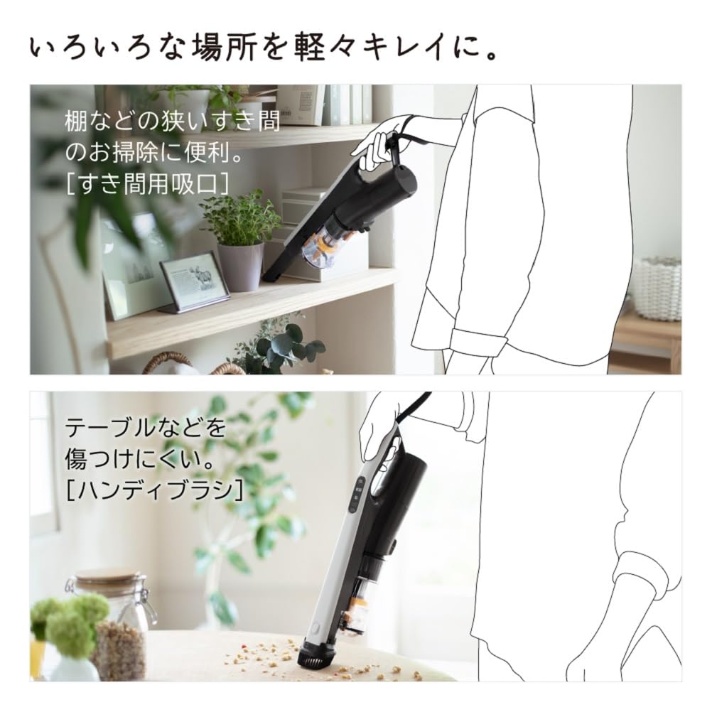 Hitachi Vacuum Cleaner Sugokaru Stick Cordless Stick Cleaner W White Made In Japan Lightweight Handy Cleaner PV-BS1L Self-propelled