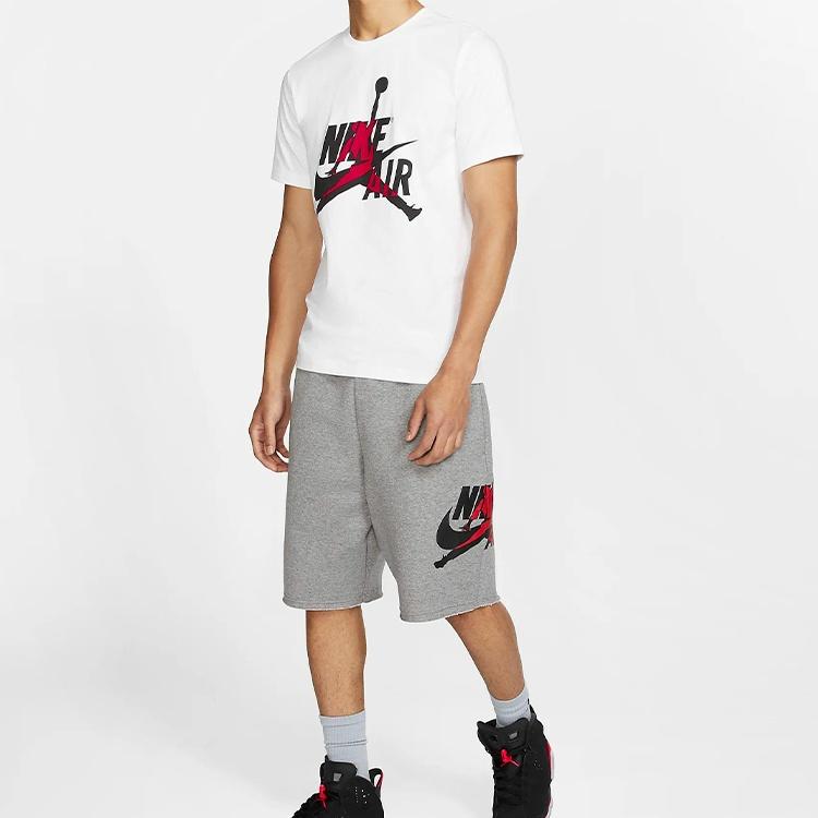 Air Jordan Jumpman Logo Sports short sleeve Men White Men's BV5906-100