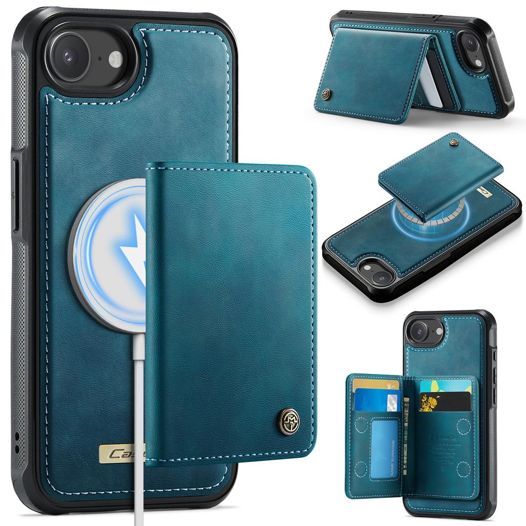 For iPhone 16e Magnetic Case CASEME ME80 Series Leather PC TPU Phone Cover with Detachable Wallet