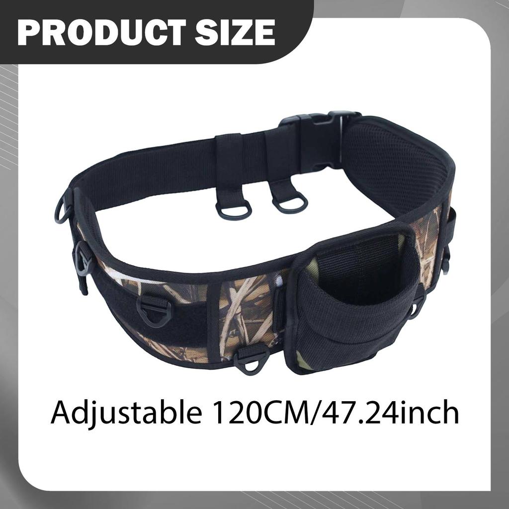 Fishing Fighting Waist Belt Rod Holder, Multiple Hooks, Professional Lightweight for Outdoor, Fishermen, Hiking Boat Fishing,